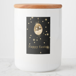 Happy Easter Gold Disco Ball Lebensmitteletikett