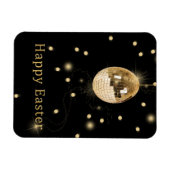 Happy Easter Gold Disco Ball Magnet (Horizontal)