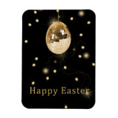 Happy Easter Gold Disco Ball Magnet (Vertikal)