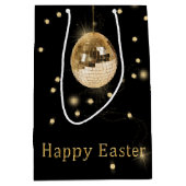 Happy Easter Gold Disco Ball Mittlere Geschenktüte (Vorderseite)