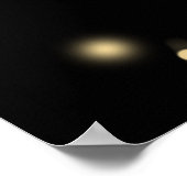 Happy Easter Gold Disco Ball Poster (Ecke)