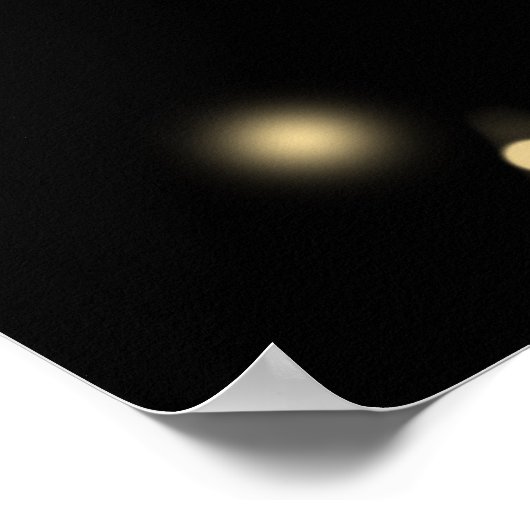 Happy Easter Gold Disco Ball Poster (Ecke)