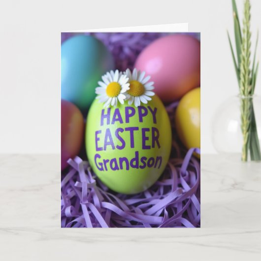 Happy Easter Grandson Gift Card Karte (Vorderseite)