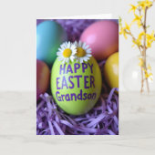 Happy Easter Grandson Gift Card Karte (Gelbe Blume)