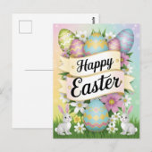 Happy Easter Graphic Design Art Postkarte (Vorne/Hinten)