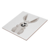 "HAPPY EASTER" GRAY BUNNY FLIESE (Seite)