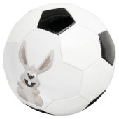 "HAPPY EASTER" GRAY BUNNY FUßBALL (Dreiviertel)