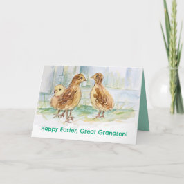 Happy Easter Great Grandson Baby Turkey Bird Karte