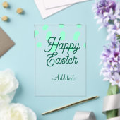 Happy Easter green eggs pastel name date simple Acryleinladungen (In Situ (Hochzeit))
