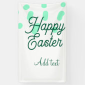 Happy Easter green eggs pastel name date simple Banner (Vertikal)