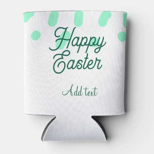 Happy Easter green eggs pastel name date simple Dosenkühler (Vorderseite)