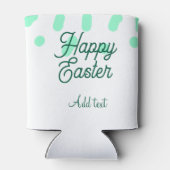 Happy Easter green eggs pastel name date simple Dosenkühler (Rückseite)