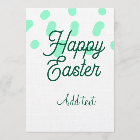 Happy Easter green eggs pastel name date simple Einladung (Vorderseite)