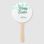 Happy Easter green eggs pastel name date simple  Fächer (Vorderseite)