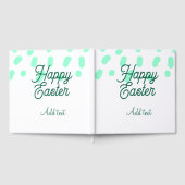Happy Easter green eggs pastel name date simple  Gästebuch (Voll)