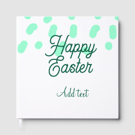 Happy Easter green eggs pastel name date simple  Gästebuch