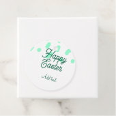 Happy Easter green eggs pastel name date simple  Geschenkanhänger (Beispiel)