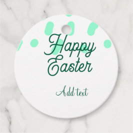 Happy Easter green eggs pastel name date simple  Geschenkanhänger