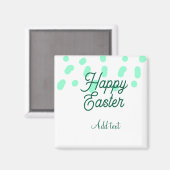 Happy Easter green eggs pastel name date simple Magnet (Vorderseite/Rückseite)