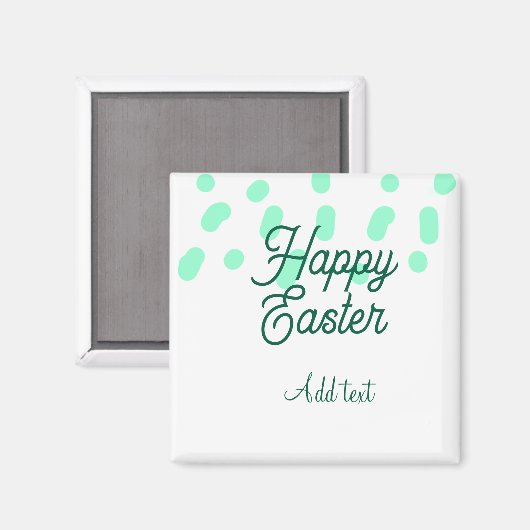 Happy Easter green eggs pastel name date simple Magnet (Vorderseite/Rückseite)