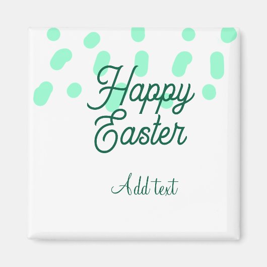 Happy Easter green eggs pastel name date simple Magnet (Vorne)