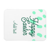 Happy Easter green eggs pastel name date simple Magnet (Horizontal)
