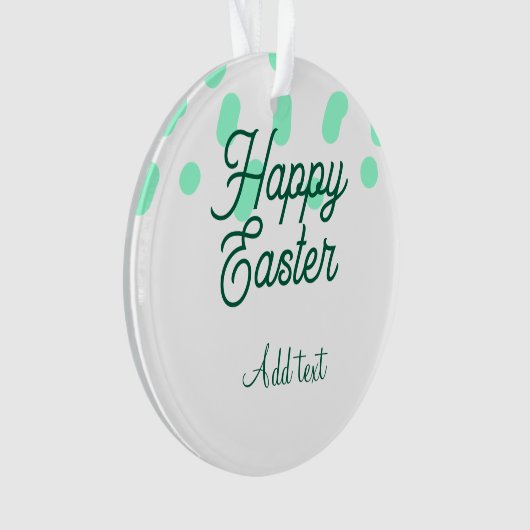 Happy Easter green eggs pastel name date simple Ornament (Vorderseite)