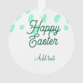 Happy Easter green eggs pastel name date simple Ornament (Rückseite)