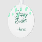 Happy Easter green eggs pastel name date simple Ornament (Vorderseite)