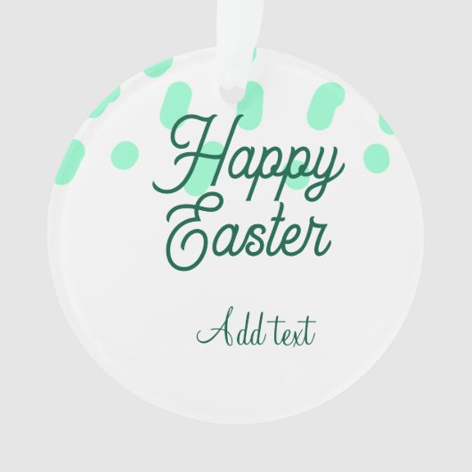 Happy Easter green eggs pastel name date simple  Ornament (Vorderseite)