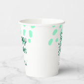 Happy Easter green eggs pastel name date simple Pappbecher (Links)