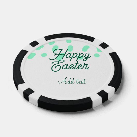 Happy Easter green eggs pastel name date simple  Pokerchips (Einzeln)