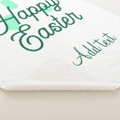 Happy Easter green eggs pastel name date simple Sherpadecke (3/4)