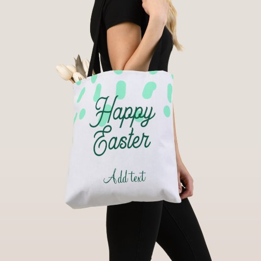 Happy Easter green eggs pastel name date simple  Tasche (Von Nahem)