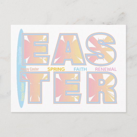 Happy Easter Greeting Card Feiertagspostkarte (Vorderseite)
