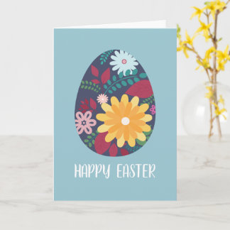 Happy Easter Greeting Card with Colorful Eggs and  Karte