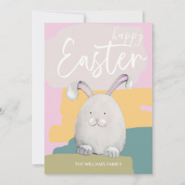 Happy Easter Happy Bunny Watercolor Ferienkarte Feiertagskarte
