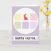 Happy Easter Hare Pastel Art Card Karte (Gelbe Blume)