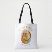 Happy Easter Hatching Chick Niedlich Personalisier Tasche (Vorderseite)