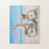 Happy Easter Hilton Head Island Bicycle on Beach Puzzle (Vertikal)