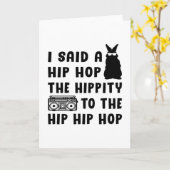 Happy Easter Hip Hop Bunny Easter Funny Gift Idee Karte (Gelbe Blume)