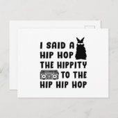 Happy Easter Hip Hop Bunny Easter Funny Gift Idee Postkarte (Vorne/Hinten)