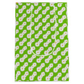 Happy Easter Holiday Bunny Floral Mittlere Geschenktüte (Rückseite)