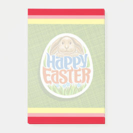 Happy Easter Holiday Bunny Floral Post-it Klebezettel