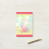 Happy Easter Holiday Bunny Floral Post-it Klebezettel (Auf Schreibtisch)
