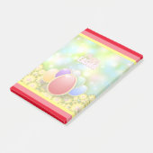 Happy Easter Holiday Bunny Floral Post-it Klebezettel (angewinkelt)