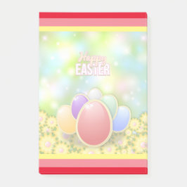 Happy Easter Holiday Bunny Floral Post-it Klebezettel