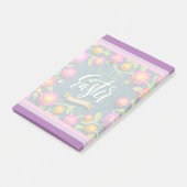 Happy Easter Holiday Bunny Floral Post-it Klebezettel (angewinkelt)
