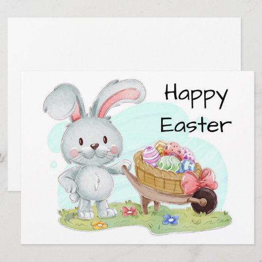 Happy Easter Holiday Card Feiertagskarte (Vorne/Hinten)