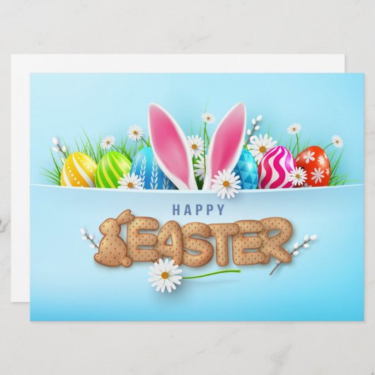 Happy Easter Holiday Card Feiertagskarte (Vorne/Hinten)